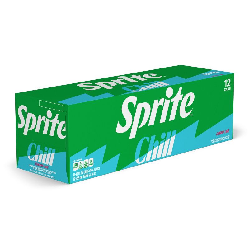 slide 4 of 6, Sprite Chill Cherry Lime Natural Flavor Soda - 12pk/12 fl oz Cans, 12 ct; 12 fl oz