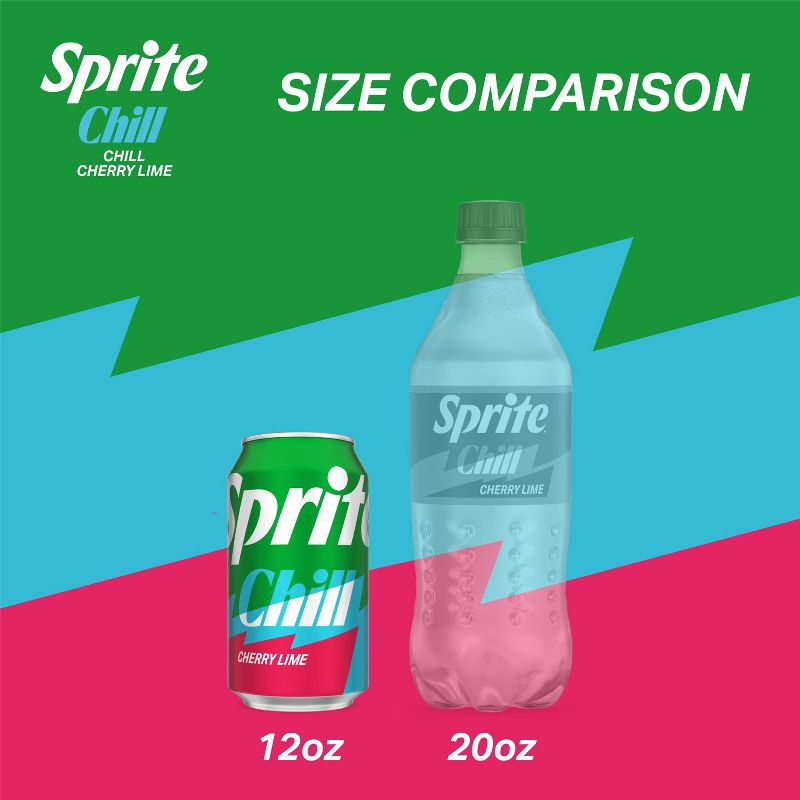 slide 5 of 7, Sprite Chill Cherry Lime Natural Flavor Soda - 12pk/12 fl oz Cans, 12 ct; 12 fl oz
