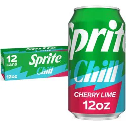 Sprite Chill Cherry Lime Natural Flavor Soda - 12pk/12 fl oz Cans