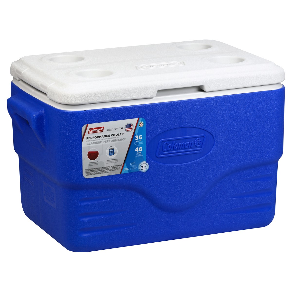 slide 2 of 5, Coleman Performance Cooler - Blue, 36 qt