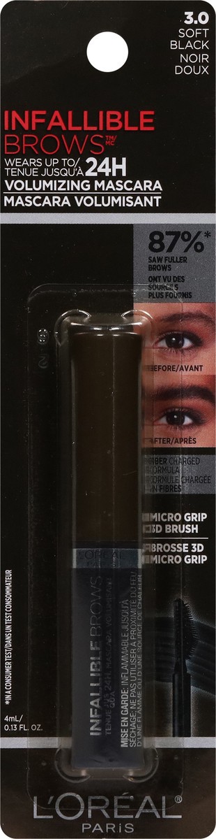 slide 4 of 11, L'Oréal 3.0 Soft Black Infallible 24H Volumizing Mascara 0.13 fl oz, 0.13 oz