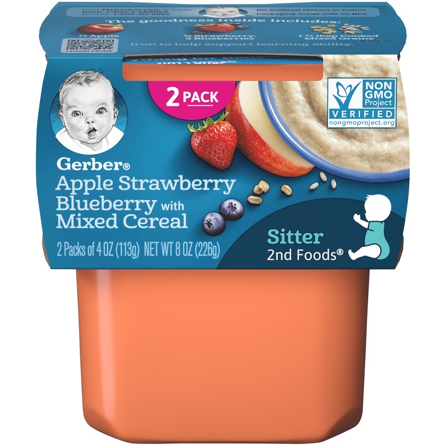 Gerber 2nd Foods Apple Strawberry Blueberry with Mixed