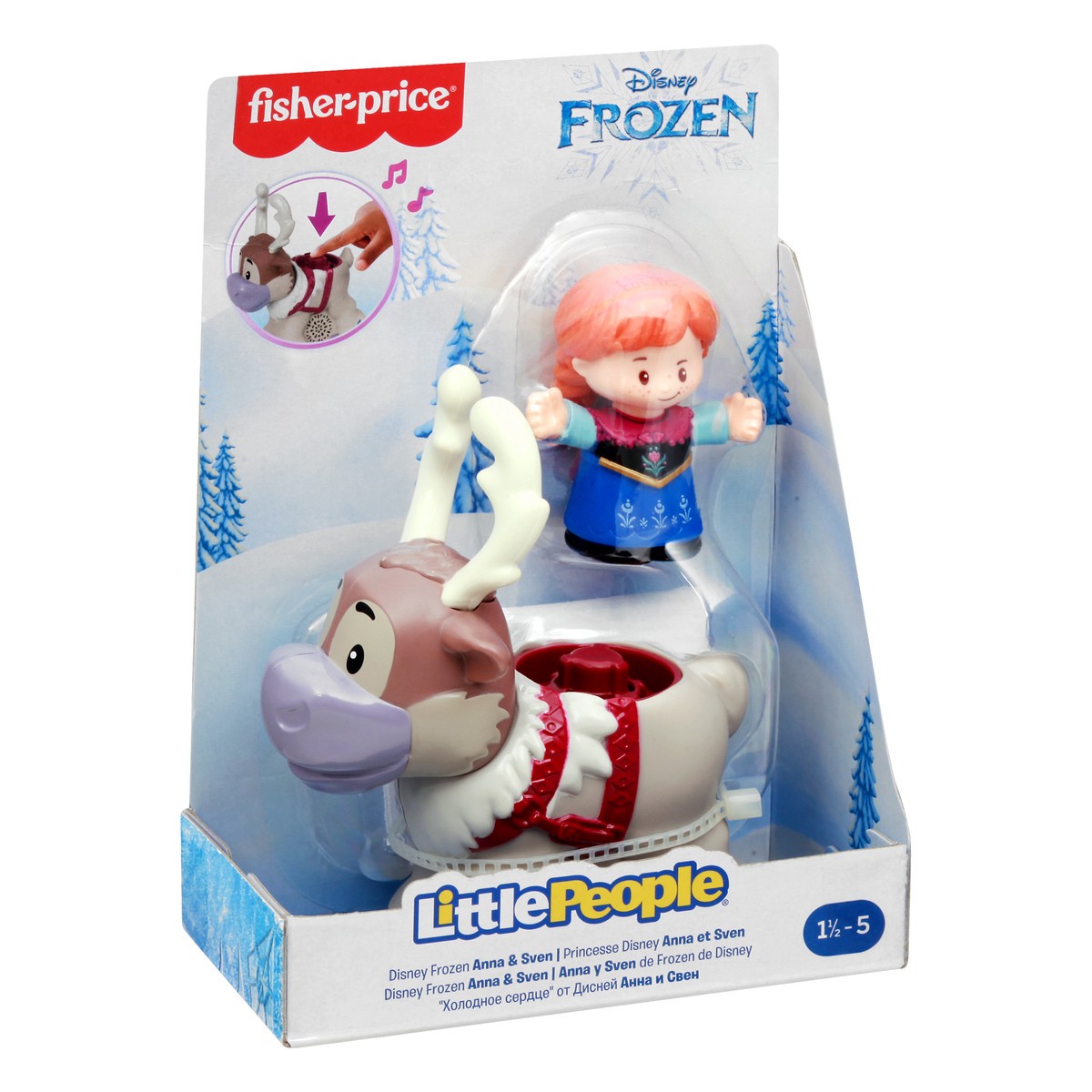 slide 2 of 9, Fisher-Price Little People Disney Frozen Anna And Sven Playset, 1 ct