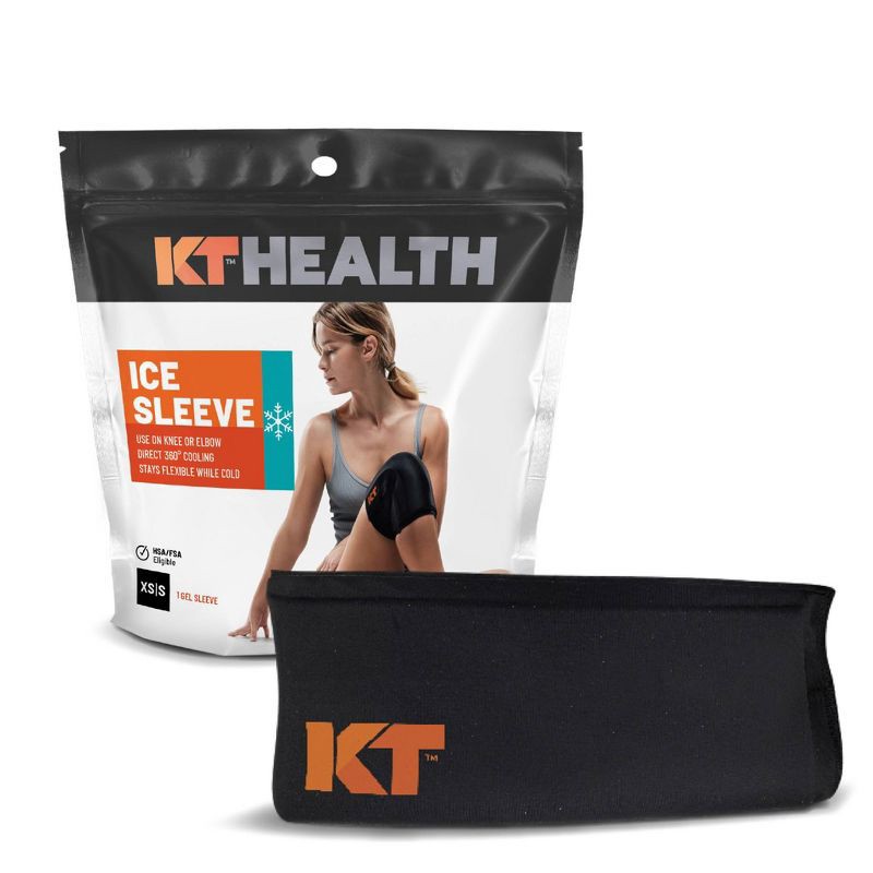 slide 1 of 7, KT Tape Health Ice Sleeve- XS/S: Muscle Pain Relief for Ankle, Elbow, Knee, Wrist, 1 ct