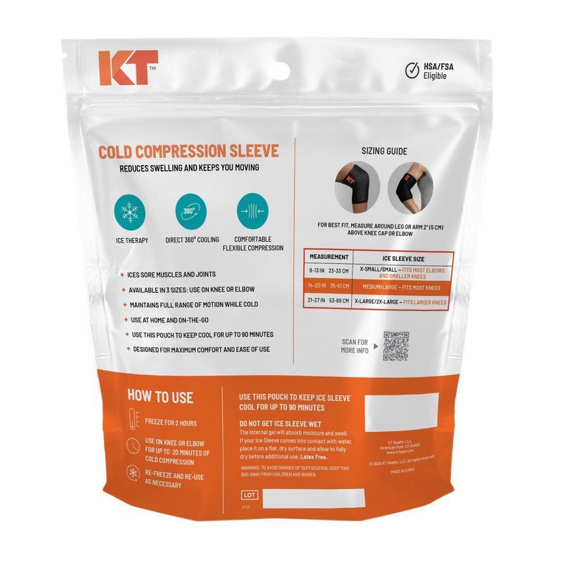slide 2 of 6, KT Tape Health Ice Sleeve - M/L: Cold Therapy for Muscle Pain & Swelling, 1 ct