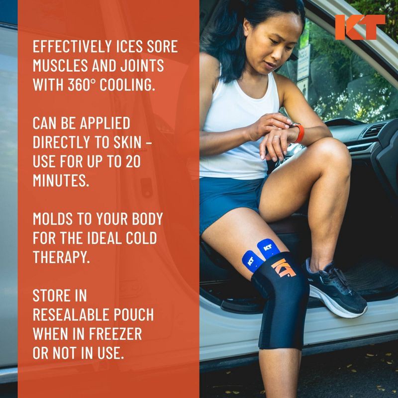 slide 3 of 6, KT Tape Health Ice Sleeve - M/L: Cold Therapy for Muscle Pain & Swelling, 1 ct