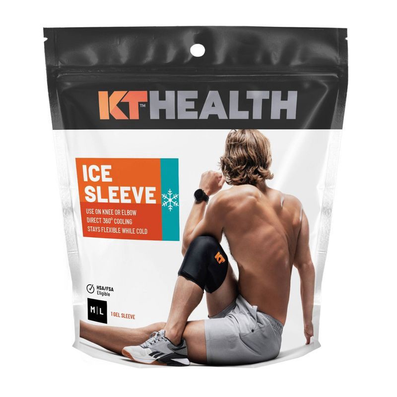 slide 3 of 7, KT Tape Health Ice Sleeve - XL/XXL: Muscle Pain Relief for Ankle, Elbow, Knee, Wrist, 1 ct