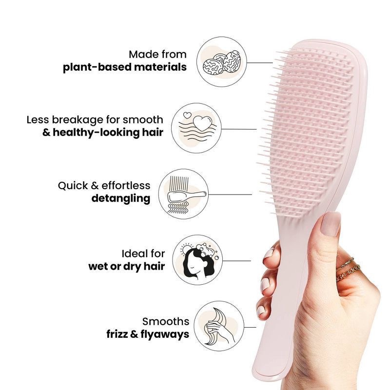 slide 6 of 11, Tangle Teezer Ultimate Plant Brush Detangling Hair Brush for all hair types - Pink, 1 ct