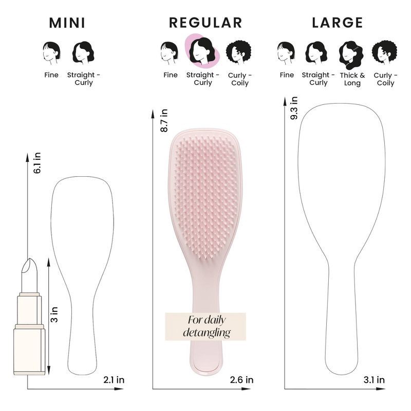 slide 9 of 11, Tangle Teezer Ultimate Plant Brush Detangling Hair Brush for all hair types - Pink, 1 ct