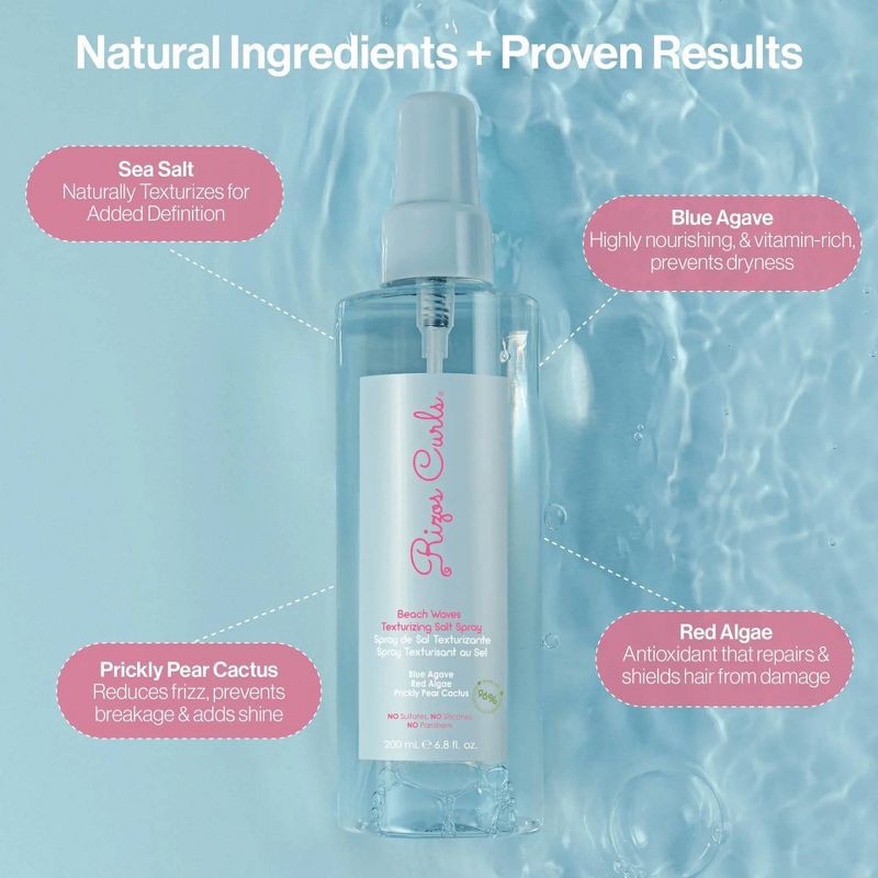 slide 3 of 6, Rizos Curls Beach Waves Texturizing Salt Spray - 6.8 fl oz, 6.8 fl oz
