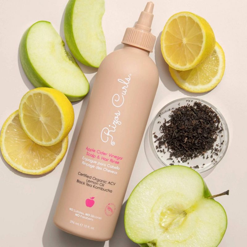 slide 3 of 8, Rizos Curls Apple Cider Vinegar Scalp & Hair Rinse - 10 fl oz, 10 fl oz