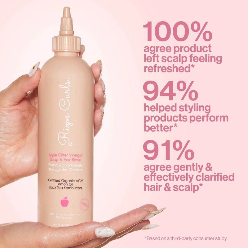 slide 6 of 8, Rizos Curls Apple Cider Vinegar Scalp & Hair Rinse - 10 fl oz, 10 fl oz