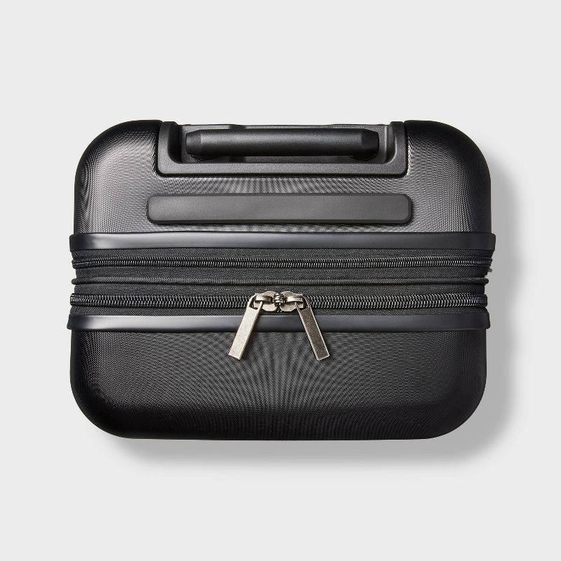slide 4 of 5, Hardside Carry On Spinner Suitcase Black - Open Story™️: Telescoping Handle, 8 Wheels, 1 ct