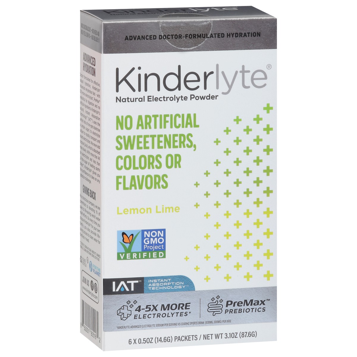 slide 2 of 9, Kinderlyte Natural Electrolyte Powder Lemon Lime, 0.5 oz