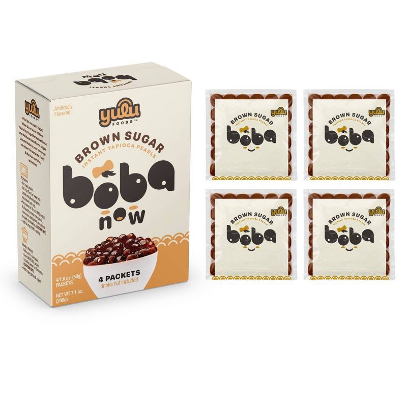 slide 6 of 9, Yulu Boba Now Brown Sugar Instant Tapioca Pearls Packets - 7.1oz/4ct, 4 ct; 7.1 oz