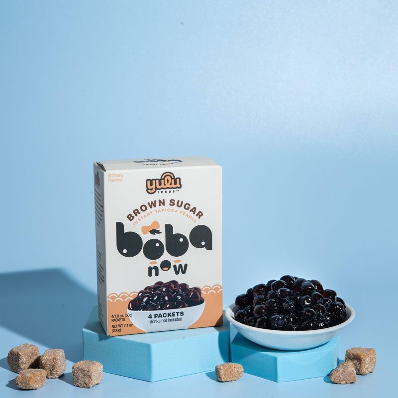 slide 3 of 9, Yulu Boba Now Brown Sugar Instant Tapioca Pearls Packets - 7.1oz/4ct, 4 ct; 7.1 oz