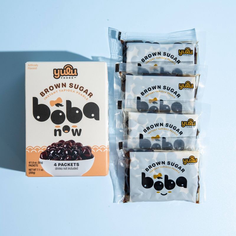 slide 4 of 9, Yulu Boba Now Brown Sugar Instant Tapioca Pearls Packets - 7.1oz/4ct, 4 ct; 7.1 oz