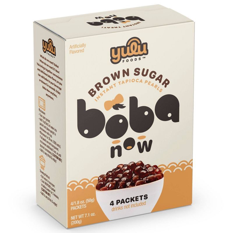 slide 1 of 9, Yulu Boba Now Brown Sugar Instant Tapioca Pearls Packets - 7.1oz/4ct, 4 ct; 7.1 oz