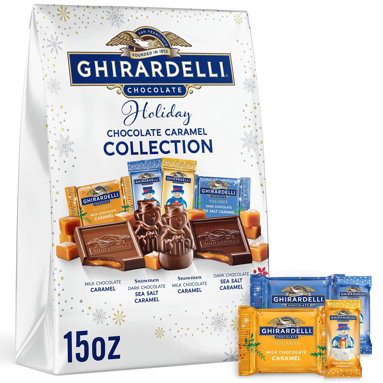 slide 1 of 1, Ghirardelli Holiday Caramel Collection, 15 Oz, 12.2 oz