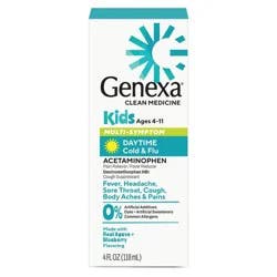 Genexa Kids' Multi-Symptom Cold & Stuffy Nose Liquid Relief - 4 fl oz: Dye-Free, Paraben-Free, Blueberry Flavor