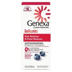 Genexa Infant's Acetaminophen Pain and Fever - Blueberry Liquid - 2 fl oz