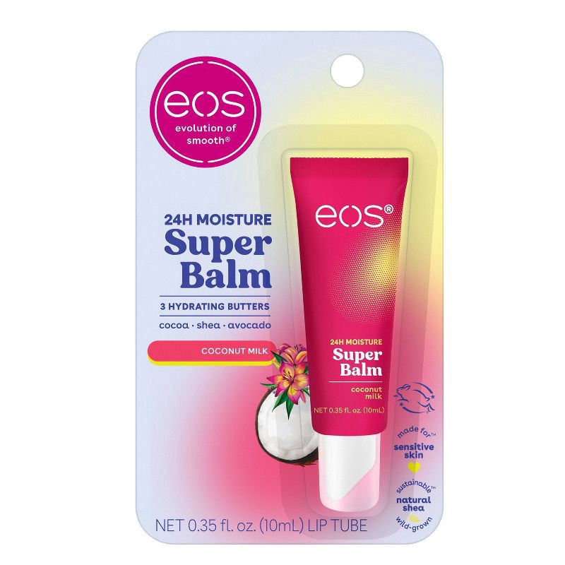 slide 1 of 8, eos 24H Moisture Super Balm - Coconut Milk - 0.35 fl oz, 0.35 fl oz