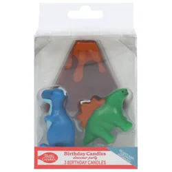 Betty Crocker Dinosaur Party Birthday Candles 3 ea