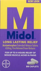 Midol Long Lasting Relief Acetaminophen Extended Release Tablets