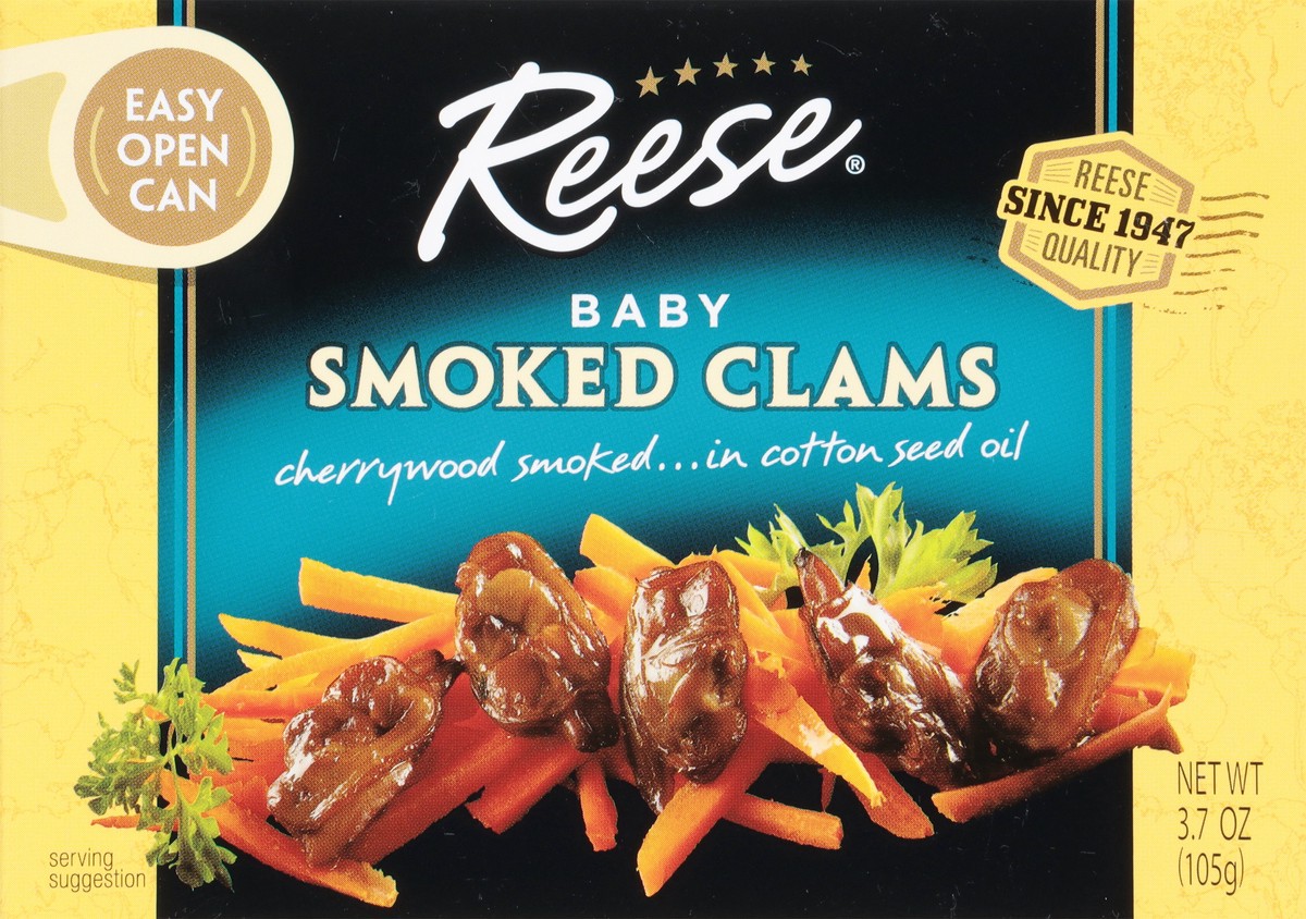 slide 6 of 9, Reese Smoked Clams Baby 3.7 oz, 3.7 oz