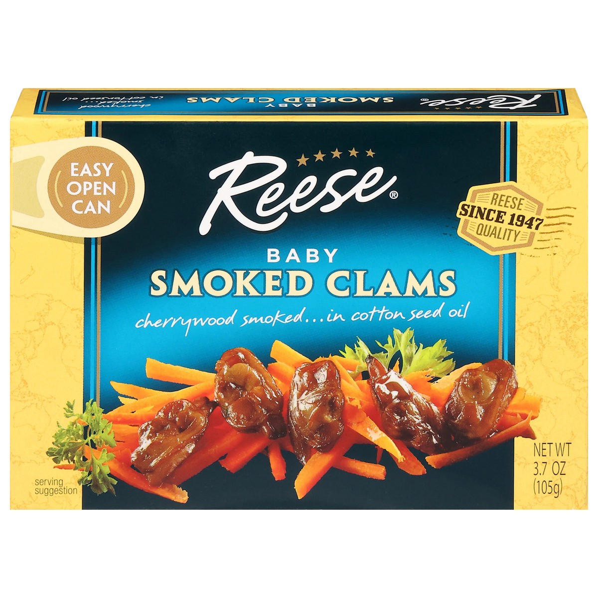 slide 1 of 9, Reese Smoked Clams Baby 3.7 oz, 3.7 oz