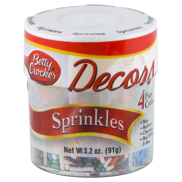 slide 1 of 4, Betty Crocker Decors Sprinkles, 3.2 oz