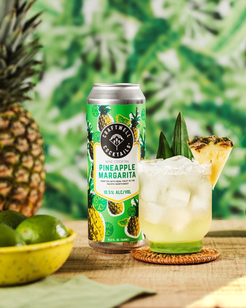 slide 2 of 2, Craftwell Cocktails® Pineapple Margarita Single Can, 19.2 fl oz