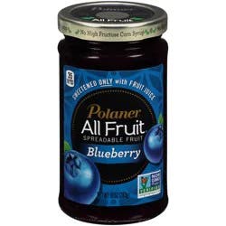 Polaner All Fruit Gluten Free Blueberry Spreadable Fruit, Blueberry Fruit Spread, 10 OZ