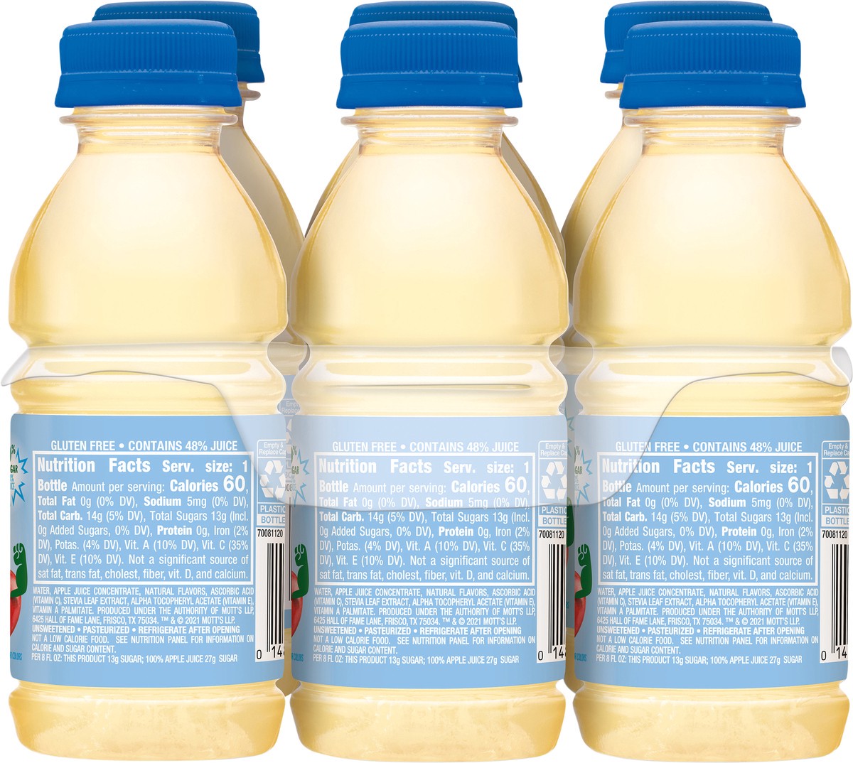 slide 6 of 7, Mott's Mighty Soarin' Apple Juice Drink bottles - 6 ct; 8 fl oz, 6 ct; 8 fl oz