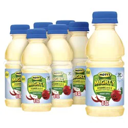Mott''s Mighty Soarin'' Apple Juice Drink, 8 Fl Oz Bottles, 6 Pack