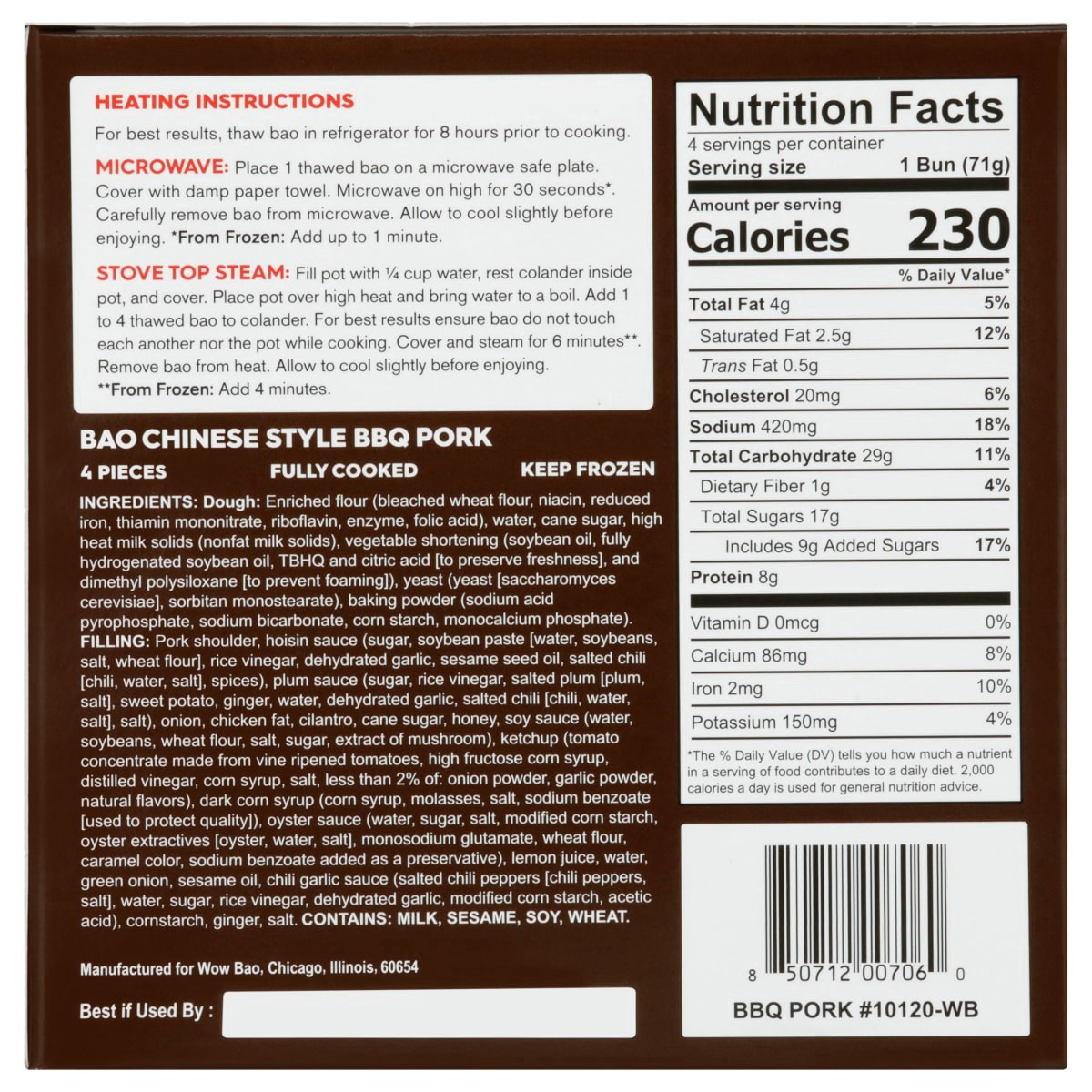 slide 2 of 5, Wow Bao Bao, Chinese-Style BBQ Pork CPG Package, 10 oz