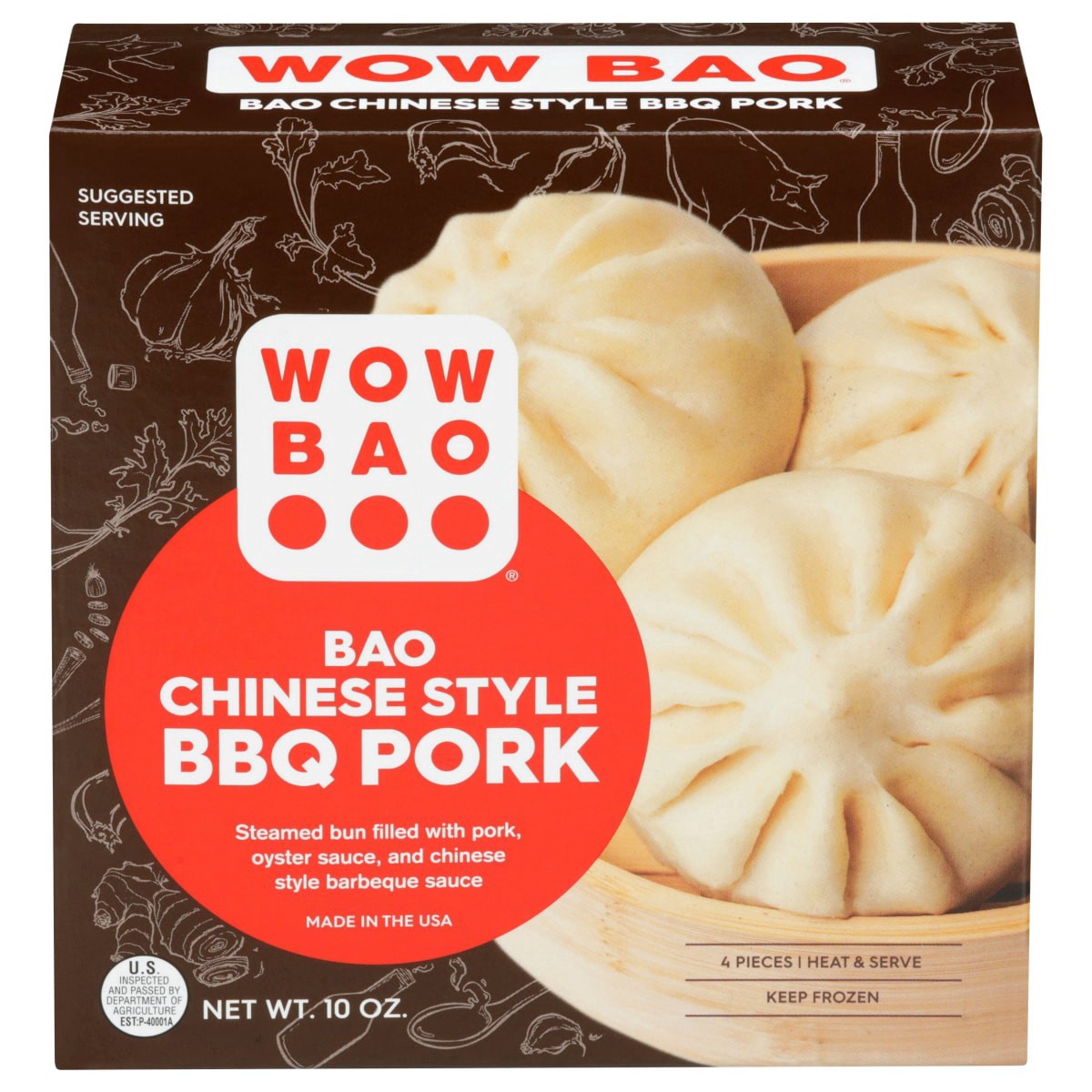 slide 1 of 5, Wow Bao Bao, Chinese-Style BBQ Pork CPG Package, 10 oz