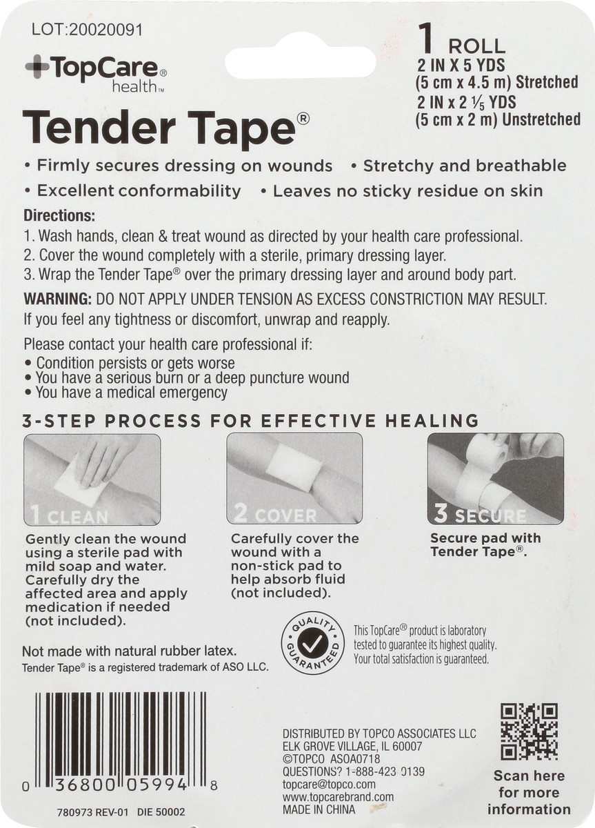 slide 3 of 9, TopCare Health Tender Tape 1 ea, 1 ct