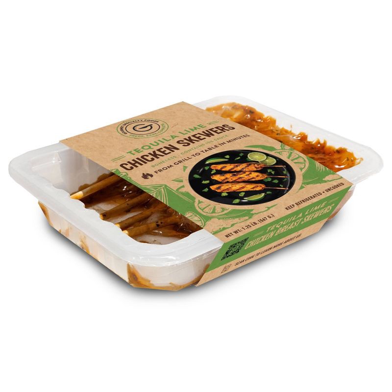 slide 2 of 6, Gourmet Specialty Foods Tequila Lime Chicken Breast Skewers - 1.25lbs, 1.25 lb