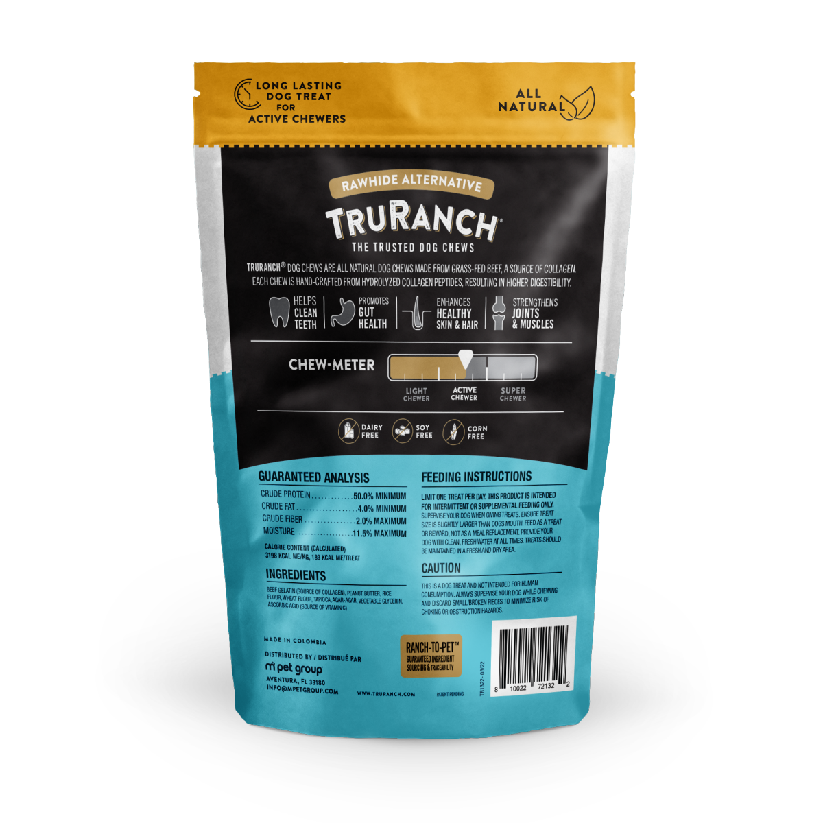 slide 2 of 2, Truranch Beef Collagen Roll 6 In, 4 ct