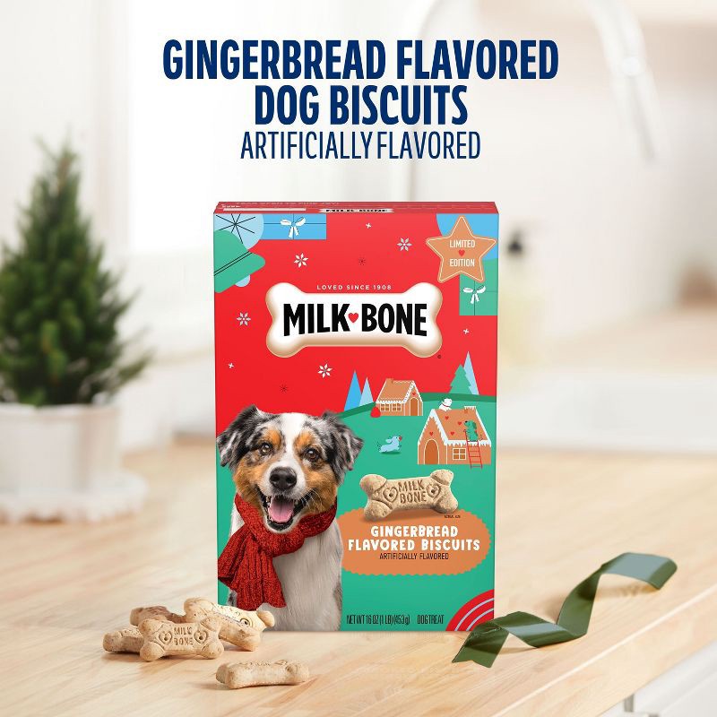 slide 3 of 11, Milk-Bone Gingerbread Flavor Crunchy Dog Treat Biscuits - 16oz, 16 oz