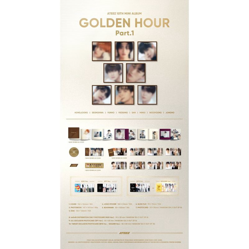 slide 8 of 11, hello82 ATEEZ - GOLDEN HOUR : Part.1 (Digipak) (Target Exclusive, CD), 1 ct