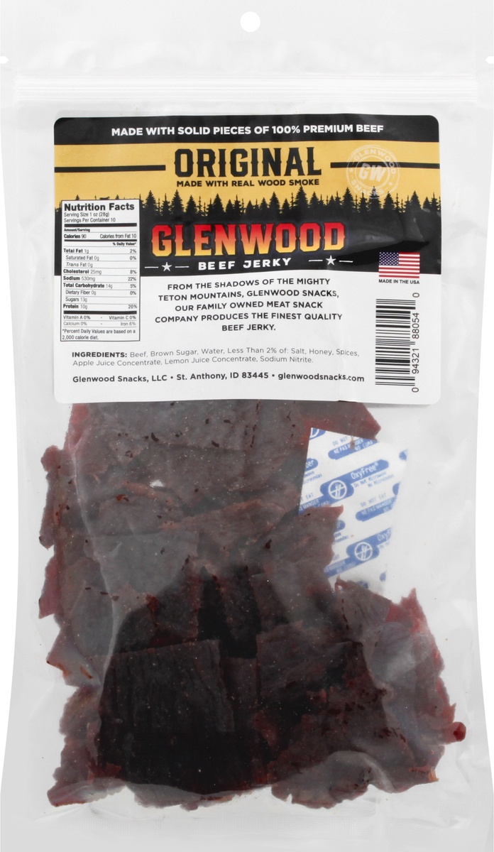 slide 4 of 9, Glenwood Original Beef Jerky, 1 ct