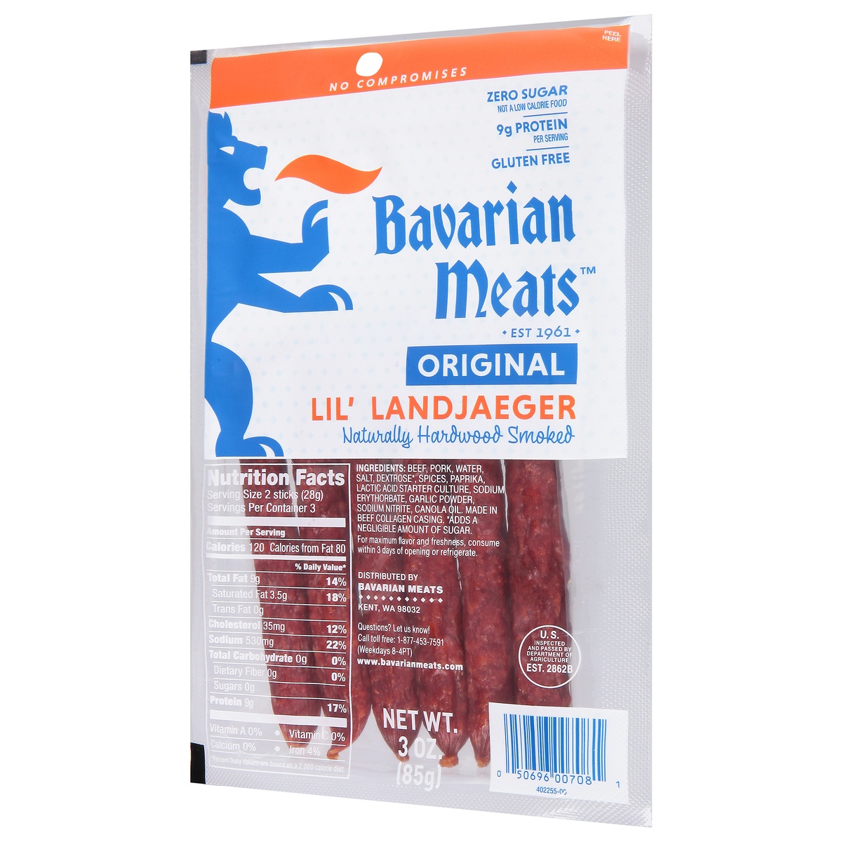 slide 6 of 9, Bavarian Meats Original Lil' Landjaeger - 3 oz, 3 oz