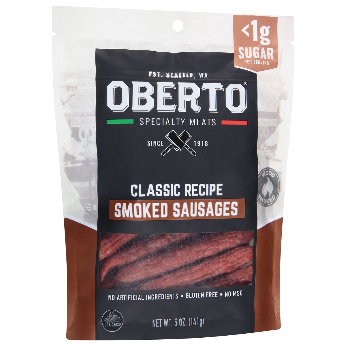 slide 2 of 9, Oberto Classic Recipe Smoked Sausages, 5 oz