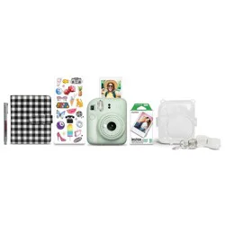 Fujifilm Instax Mini 12 Holiday Bundle - Mint Green: Automatic Focus & Flash