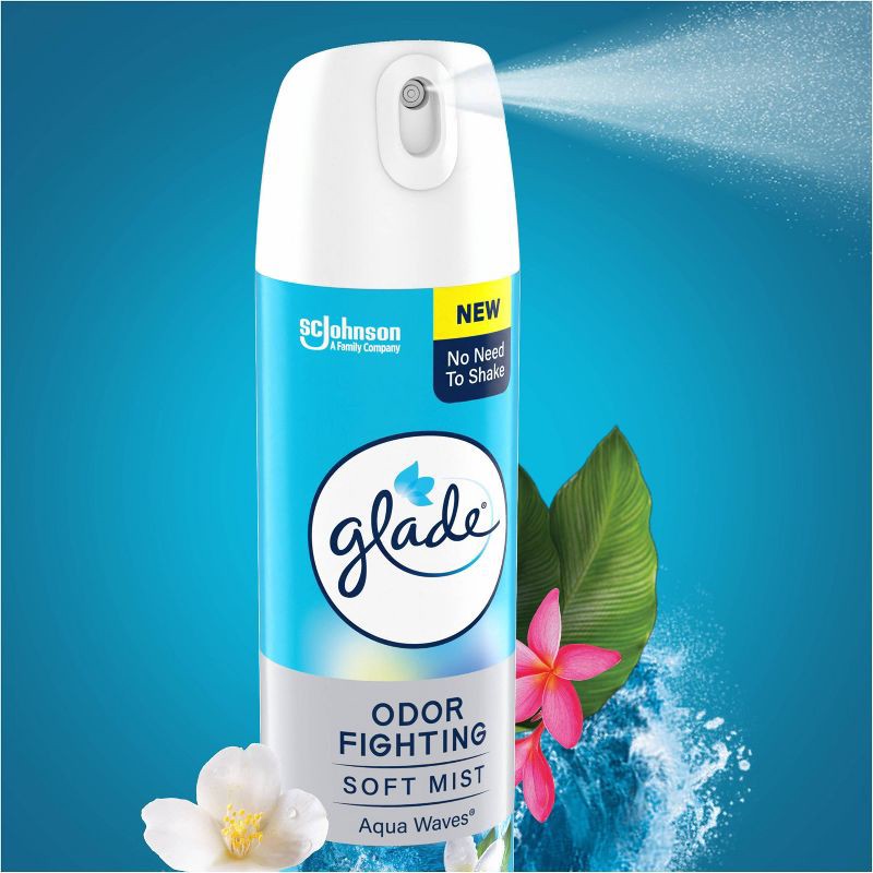 slide 2 of 13, Glade Odor Fighting Air Freshener Room Spray - Aqua Waves - 8oz, 8 oz