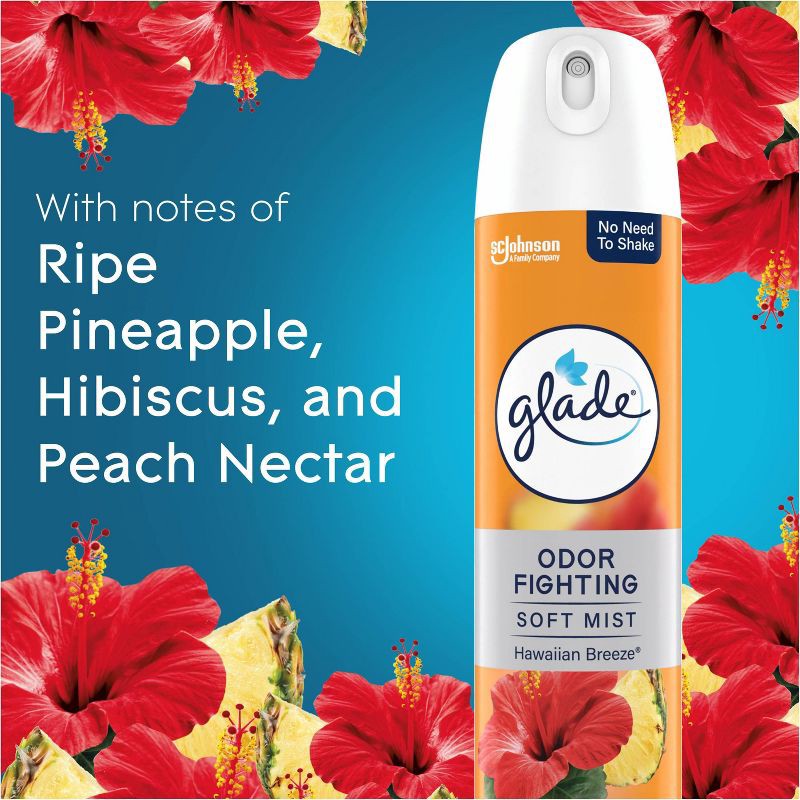 slide 7 of 13, Glade Odor Fighting Air Freshener Room Spray - Hawaiian Breeze - 8oz, 8 oz