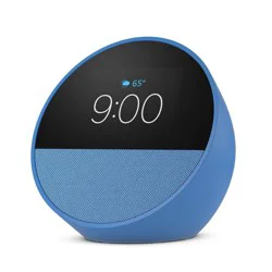 Amazon Echo Spot, Smart Alarm Clock with Vibrant Sound and Alexa (2024 Release) - Blue