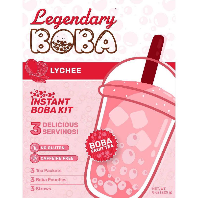 slide 3 of 5, Legendary Boba Instant Boba Fruit Tea Kit Lychee Fruit - 8oz, 8 oz